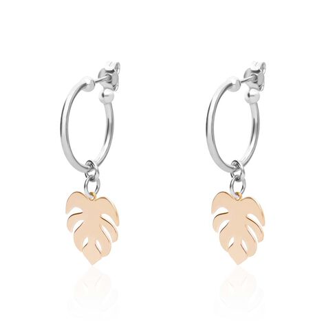 Orecchini a cerchio in argento con pendente palma - Orecchini a Cerchio Donna | Stroili