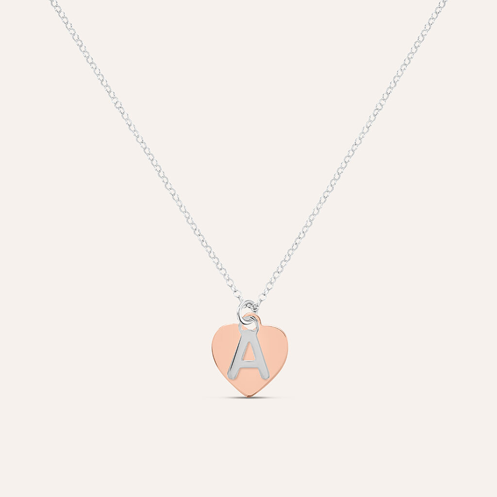 Collana Silver Collection Argento Bicolore Bianco / Rosa