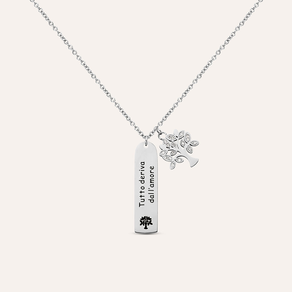 Collana Sunrise Acciaio Cristallo