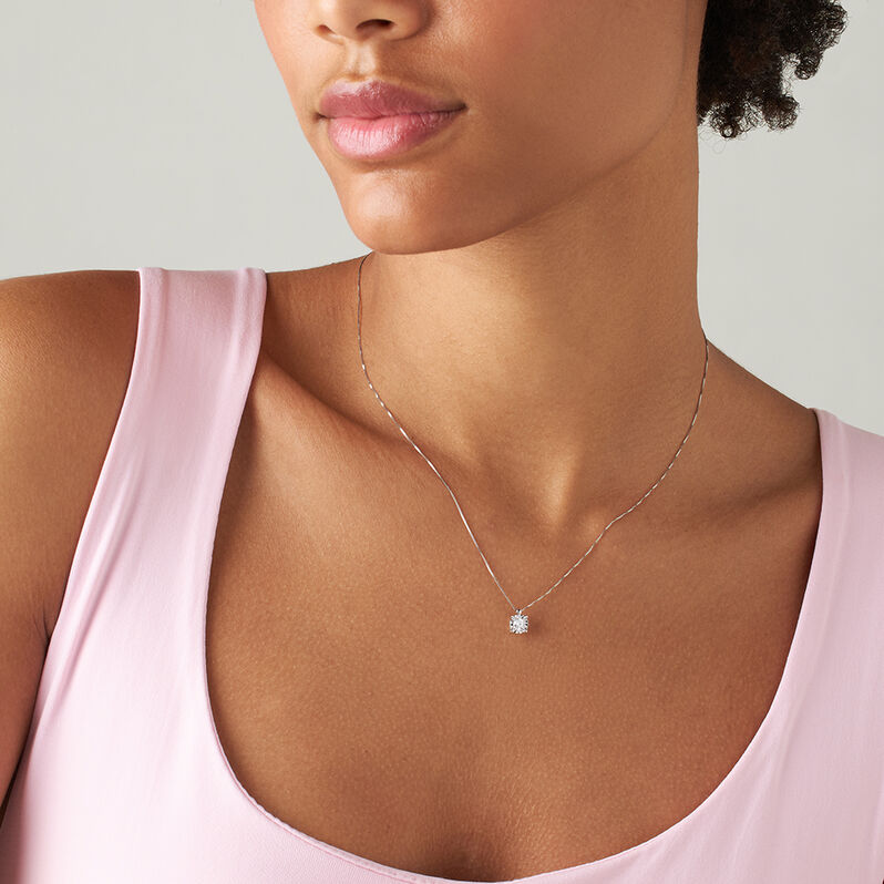 Collana Punto Luce Diamotion Oro Bianco Diamante - Collane Punto Luce Donna | Stroili