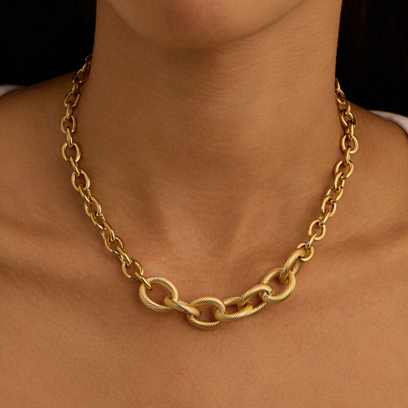 Catena Radiance Acciaio Dorato - Collane Catena Donna | Stroili