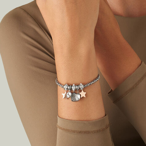 Bracciale Sunrise Acciaio Bicolore Bianco / Rosa Cristallo - Bracciali Donna | Stroili