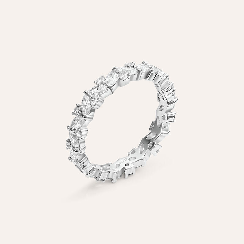 Anello Eternity Silver Elegance Argento Rodiato Cubic Zirconia - Gioielli Donna | Stroili