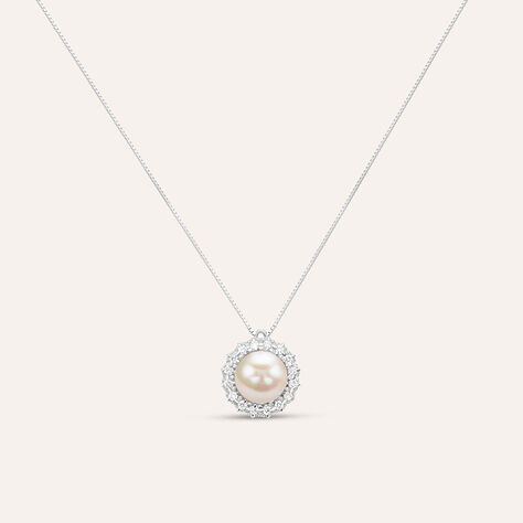 Collana Gold Pearls Oro Bianco Perla D'Acqua Dolce Diamante - Collane Donna | Stroili
