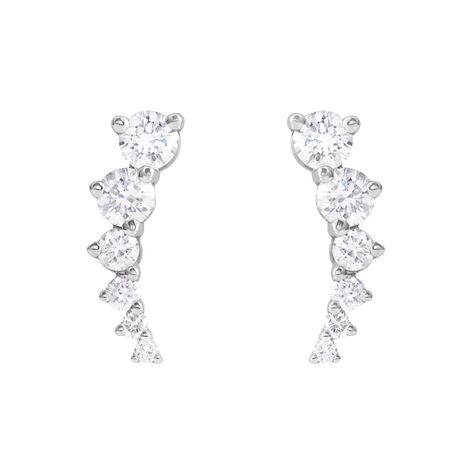 Orecchini Lobo Diamade Oro Bianco Diamante Lab-Grown - Orecchini a Lobo Donna | Stroili