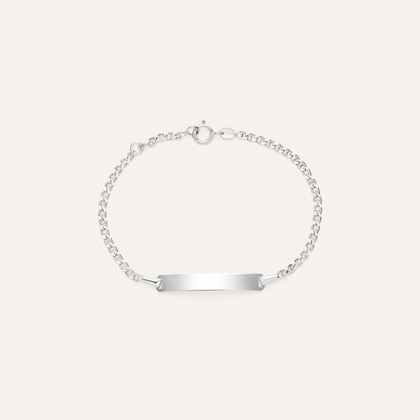Bracciale Con Targhetta Holy Oro Bianco - Bracciali Bambino | Stroili