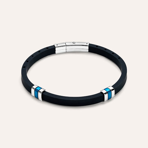 Bracciale Man Code Acciaio Bicolore Bianco / Nero - Bracciali Uomo | Stroili