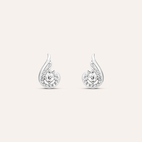 Orecchini Lobo Silver Elegance Argento Rodiato Cubic Zirconia - Orecchini a Lobo Donna | Stroili