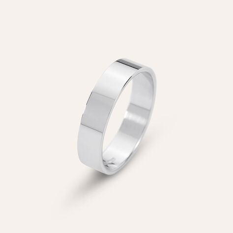 Anello Fascia Gentleman Argento Rodiato - Anelli con Incisione Uomo | Stroili