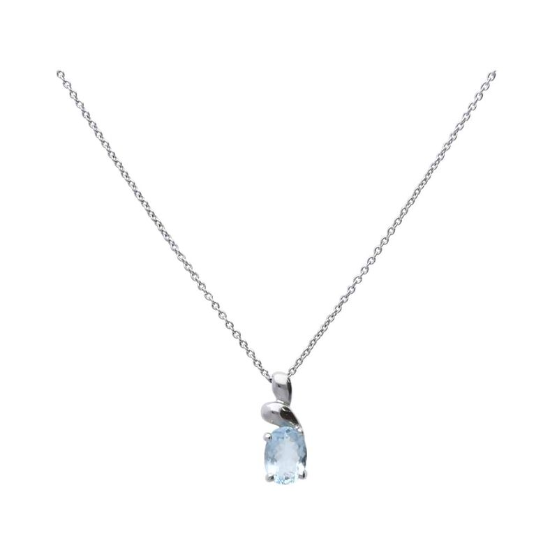 Girocollo in oro bianco e acquamarina 0.65 ct - Collane Donna | Stroili