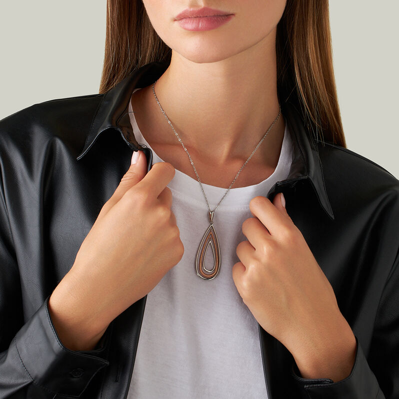 Collana Sunrise Acciaio Bicolore Bianco / Rosa - Collane Donna | Stroili