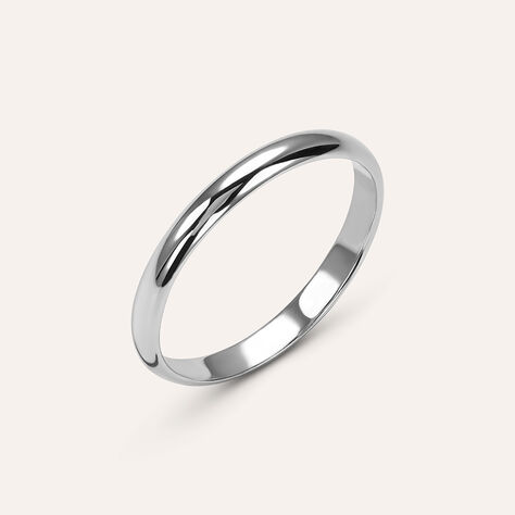 Fede Classica Leggera 2.5 mm Oro Bianco - Anelli con Incisione Unisex | Stroili