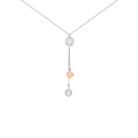 Collana Sunrise Acciaio Bicolore Bianco / Rosa Cristallo - Collane Donna | Stroili