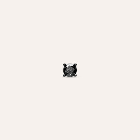 Mono Orecchino Lobo Punto Luce Gentleman Argento Nero Cubic Zirconia - Mono Orecchino Uomo | Stroili