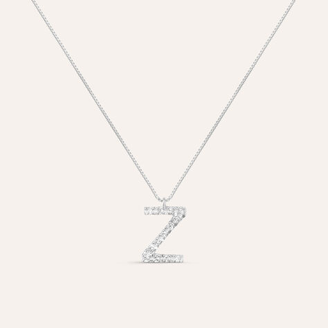 Collana Diamond Letters Oro Bianco Diamante - Collane Donna | Stroili