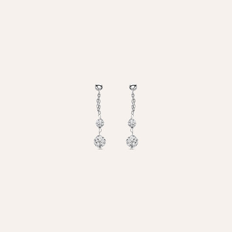 Orecchini Pendenti Crystal Gold Oro Bianco Cristallo - Orecchini Pendenti Donna | Stroili