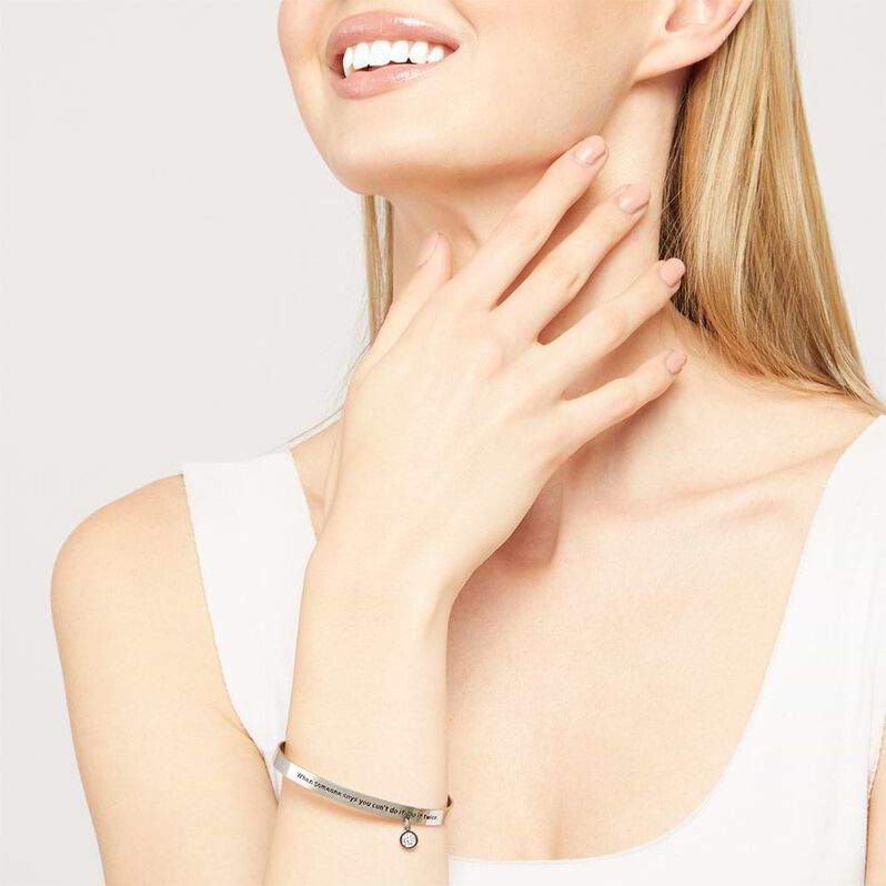 Bangle Sunrise Acciaio Cristallo - Bracciali Rigidi Donna | Stroili