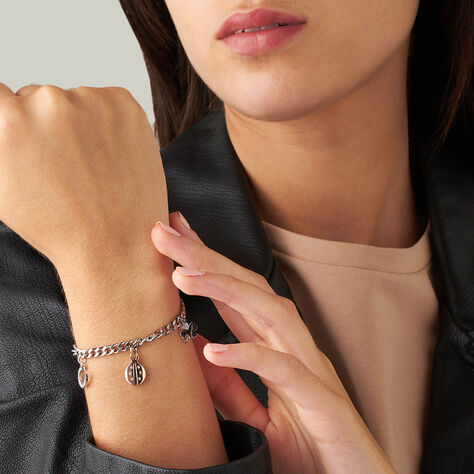 Bracciale Sunrise Acciaio Bicolore Bianco / Rosa Cristallo - Bracciali con Incisione Donna | Stroili
