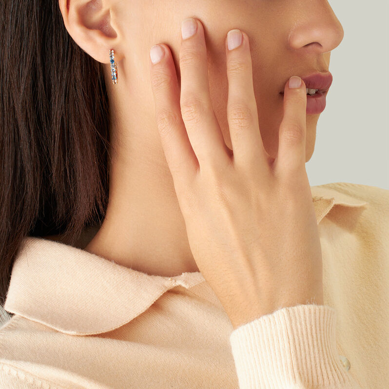 Orecchini A Cerchio Golden Dream Placcato Oro Giallo Cubic Zirconia - Orecchini a Cerchio Donna | Stroili