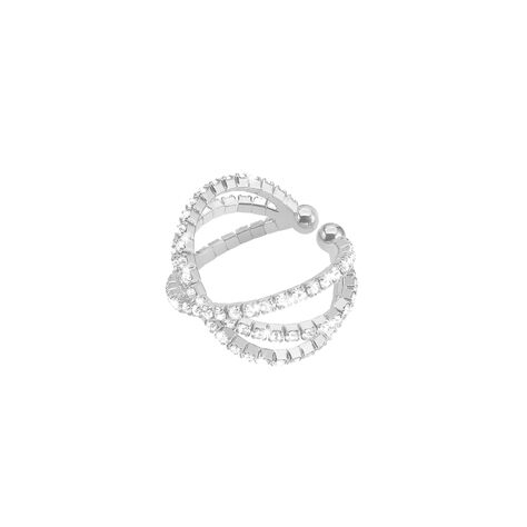 Anello in metallo rodiato e cristalli - Anelli Donna | Stroili