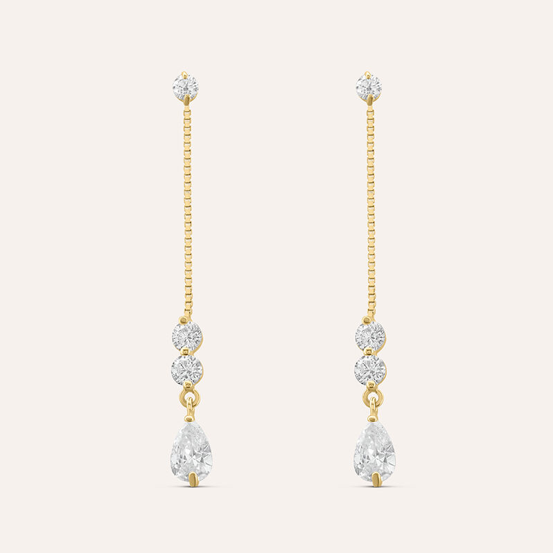 Orecchini Pendenti Claire Oro Giallo Cubic Zirconia - Orecchini Pendenti Donna | Stroili