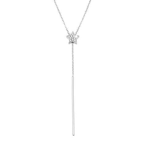 Girocollo stella in argento rodiato e zirconi - Collane Donna | Stroili
